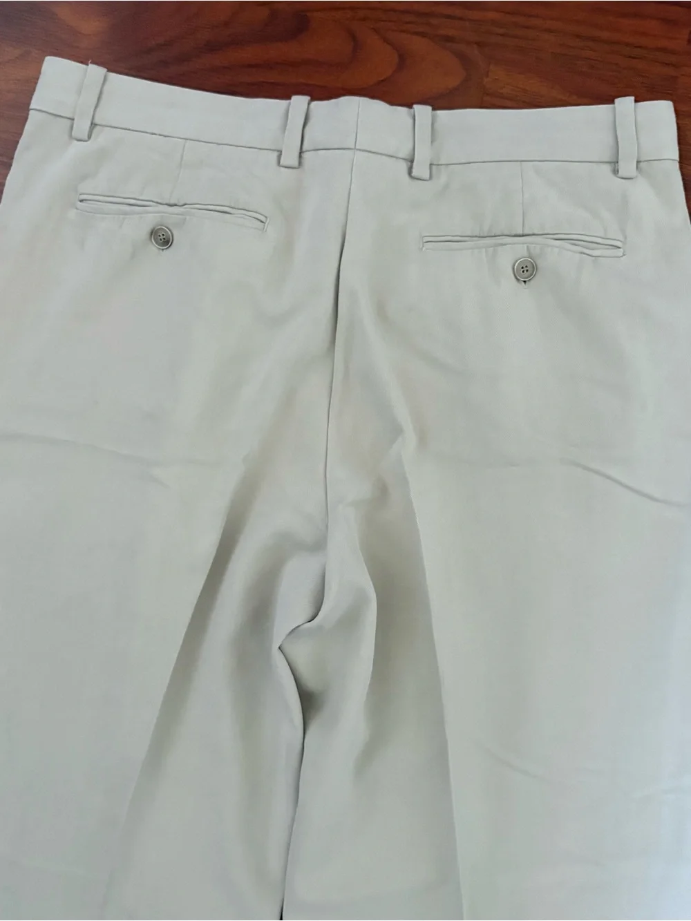 Tommy Bahama Trousers Mens 35x28 Khaki Silk Cotton Blend Pleated Dress Pants USA